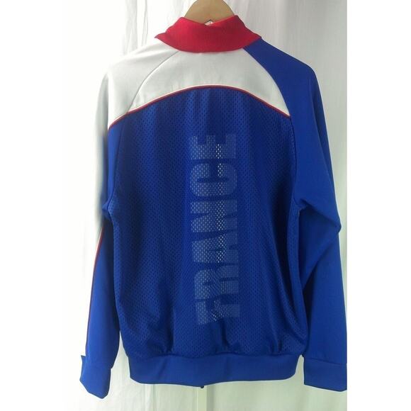 FRANCE ADIDAS TRACK TOP SOCCER JACKET WORLD CUP COOL MESH FRANCE BACK MEN'S M - Picture 1 of 3